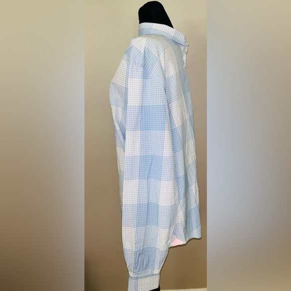 Mr. Thomas Pink Slim Casual Dress Shirt Lt Blue & White Sz XXL - Picture 4 of 13